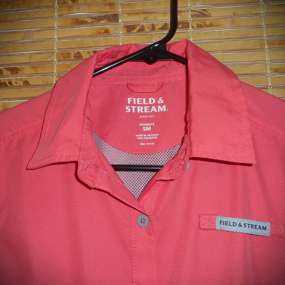 Women’s Field & Stream Pink Vented Long Sleeve Button Top *Tag Size: S - Picture 5 of 7